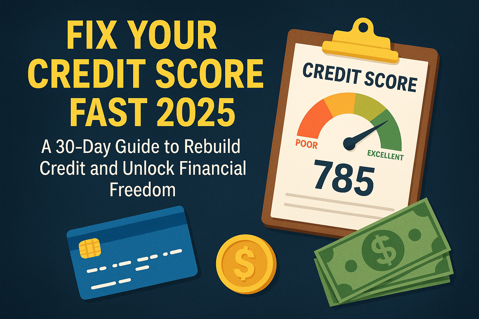 Fix Your Credit Score Fast 2025: A 30-Day Guide to Rebuild Credit and Unlock Financial Freedom